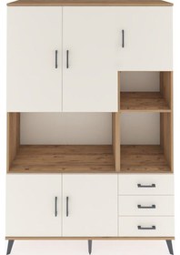 Resim Hyperion Dolap 9 Raflı 3 Çekmeceli 5 Kapaklı 132x44x195 Çam-a... Çam 