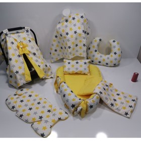 Resim Balamira Sarı Yıldız Sarı 7 Li Babynest Seti 
