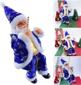Resim Jialan Elektrikli Noel Baba Oyuncak Müzikal Tırmanma İpi Asılı A 