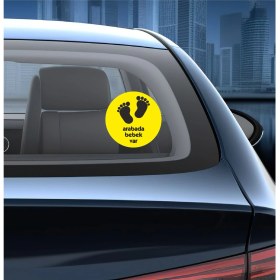 Resim Sticker Dizayn Arabada Bebek Var Sticker Araba Oto Motosiklet Karavan Sticker 00001 
