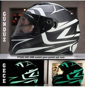 Resim Ls2 Ff320 Evo Jınk Mat Sıyah-Fosforlu Kask 