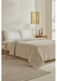 Resim Karaca Home Sion Çift Kişilik Sonil Battaniye Ekru Ekru 