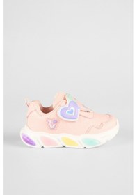 Resim Vicco Lovely Kız Çocuk Işıklı Kalp Cırtlı Günlük Spor Ayakkabı 346.25k.234 Pudra 