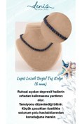 Resim Deniz Doğal Taş Sertifikalı Lapis Lazuli ( Taşlar) Doğaltaş Kolye 6 Mm M231 