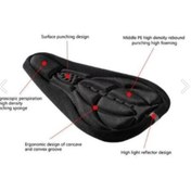 Resim motosergen SİLİKON BİSİKLET SELE KILIFI ORTOPEDİK KOLTUK KILIFI 3D REFLEKTÖR 4 renk 