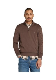 Resim Timberland Williams River Cotton Yd 1/4 Zip Sweater - Tb0a2bmx2431-11280 Kahverengi 