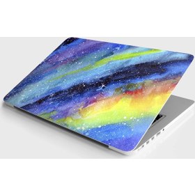 Resim Laptop Sticker Notebook Kaplama Etiketi Suluboya Galaksi 