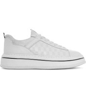 Resim Derimod Erkek Beyaz Bağcıklı Kalın Tabanlı Deri Sneaker 25SFD650214 