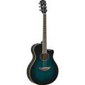 Resim Yamaha APX600 Thin-Line Cutaway Elektro Akustik Gitar (Oriental Blue Burst) 