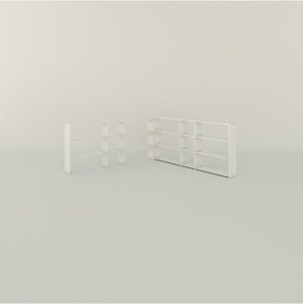 Resim Kenzlife Kitaplık Süper Ga 180 200 19 Byz 6 Katlı 3 Bölme Çift Bölme Opsiyonlu Ofis Mutfak Banyo Dolabı Arkalıksız Çok Renkli 