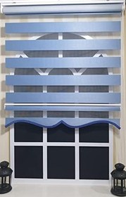 Resim StorBurada Zebra Stor Perde Mavi Etek Dilimli ST 006 Mavi 120 x 200 