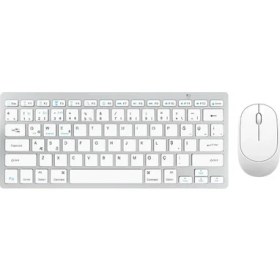 Resim Kablosuz Bluetooth Bağlantılı Taşınabilir Pilli Tablet iPad Pc Tablet Bilgisayar Klavye Mouse Set 