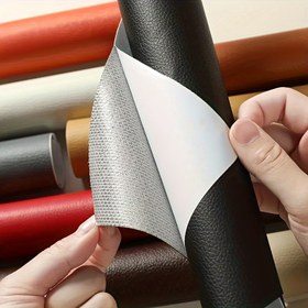 Resim 1 adet Kendinden yapışkanlı 24.99*59.99 cm DIY Kendinden yapışkanlı PU Deri Tamir Yama Onarım Çıkartması Koltuk Sandalye Çanta Ayakkabı Yatak için 