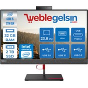 Resim Lenovo All In One Thinkcentre Neo 50A Intel® Core™ i5 12450H 32GB 2TB SSD 23.8'' Fhd IPS Freedos All In One Bilgisayar F12B800DHTX06 