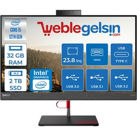 Resim Lenovo All In One Thinkcentre Neo 50A Intel® Core™ i5 12450H 32GB 2TB SSD 23.8'' Fhd IPS Freedos All In One Bilgisayar F12B800DHTX06 