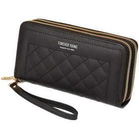 Resim Crosswing Çift Fermuarlı Para Tutucu Kart Çantası-siyah Siyah 