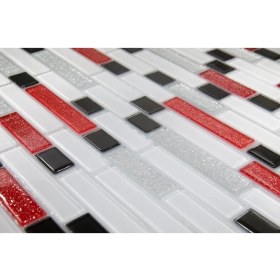 Resim Tezgah Arası 4mm Kristal Cam Mozaik ( 1 Kutu = 1 m2 Fiyatıdır ) 