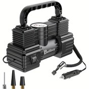 Resim BELIBUY 12V Taşınabilir Lastik Hava Kompresörü ve Şişirici, 250PSI, Otomatik Dijital, Ergonomik Tutma Sapı ile, Arabalar, Bisikletler, Elektrikli Bisikletler, Toplar, Lastik Aksesuarları için - Pil Yok, Araba Lastiği Şişirici | Modern Lastik Şişirici | Dayanıklı Yapı 