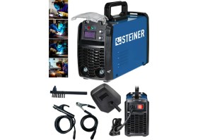 Resim Steiner 250 Amper Inverter Mega Stick Çift Kartlı Hava Soğutmalı Dijital Göstergeli Çanta Kaynak Makinesi 