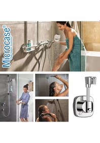 Resim Microcase Vakumla Yapışan Duş Başlığı Tutucu Duş Askısı Al5445 Gri 