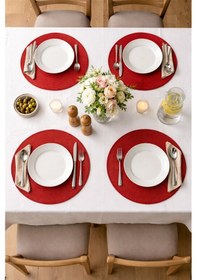 Resim Kırmızı Amerikan Servis 2'li Renkli 