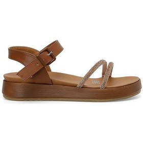 Resim İnci Wolf 4fx Taba Kadın Kalın Taban Sandalet Kahverengi 