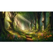 Resim Venspor Büyülü Orman Yolu Arkaplan 200x150cm Fon Duvar Örtüsü 