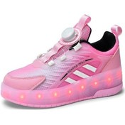 Resim Snapbuy Nefes Alabilen Yürüyüş Ayakkabısı Yeni Çocuk Paten Spor Patenleri Flaş Açık Pembe 