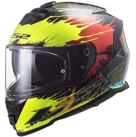 Resim LS2 Storm 2 Drop Siyah-sarı-kırmızı Kask 