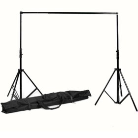 Resim FototekFotograf 3x3m Backdrop Fon Standı Stüdyo Stand Kit Taşıma Çantalı Set 3x3 Metre Fon Stant 