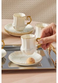 Resim Karaca Lal 6 Kişilik Büyük Boy Kahve Fincanı 110 ml 