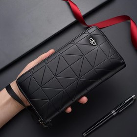 Resim Yeni Şık İş Çantası Fermuarlı Erkek ve Kadın Cüzdan, Geniş Kapasiteli Uzun El Çantası - Çok Amaçlı Telefon Bozuk Para Kartlık - Sevgili veya Baba İçin Mükemmel Hediye 