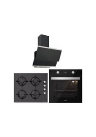 Resim Silverline BO6504B01 - CS5349B01 - 3420 Classy 60 Siyah Cam Ankastre Set 
