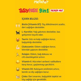Resim Metapet Kediler için Multi Vitamin Paste, Premium Malt Macunu, Kedi MultiVitamini Maltı Vitamini 100 Gr 
