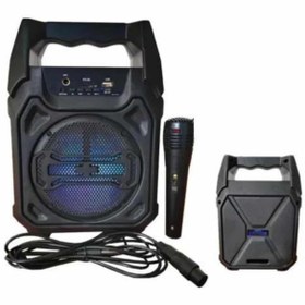 Resim Techno Stock Karaoke Mikrofonlu Fm Radyolu Bluetooth Hoparlör Yüksek Ses Kaliteli 