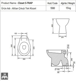Resim Klozet Alttan Tekli Turavit 