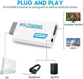 Resim Xahpower Wii için 2'si 1 arada Aksesuar Paketi Kitleri, Kablolu Kızılötesi Ray Sensör Çubuğu ve Wii to hdmi Dönüştürücü Nintendo Wii ile Uyumlu 