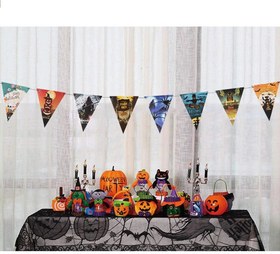 Resim Cadılar Bayramı Halloween Flama Bayrak Banner Süs 8 Li 3 Metre 