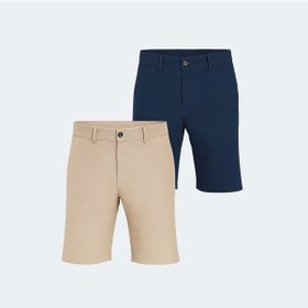 Resim Slazenger EASILY 2 li Set Erkek Bej - Lacivert Şort 