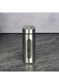 Resim Konak Züccaciye Metal Kaplama Cam Baharatlık / Tuzluk 14cm 