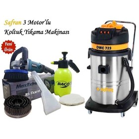 Resim Safran Profesyonel 3 Motorlu Koltuk Yıkama Makinası 3600 Watt 