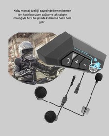 Resim Northcity Bt22 Kask İçi Bluetooth Kulaklık: Hızlı Eşleşme Ve Gürültü Önleyici Mikrofon İle Motosiklet İçin El Serbest Çözüm 