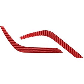 Resim 2 Adet / Takım Toyota Tundra 2014-2018 İçin Karbon Fiber Araba Far Kaş Dekoratif Etiket, Sol Ve Sağ Sürücü Evrensel Kırmızı 