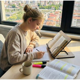 Resim Vigo Wood Kitap Okuma Standı Okuma Sehpası Yemek Kitabı Tutacağı Ahşap Kitap Okuma Sehpası Kuran Okuma Rahlesi 