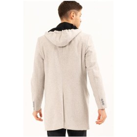 Resim Plt8376 Dewberry Erkek Palto-Desenli Bej-Desenli Bej 