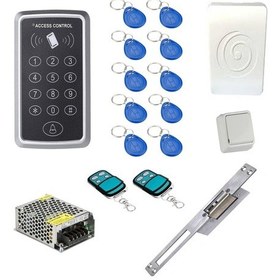 Resim Rfid Kumandalı Kapı Zili Şifreli Kapı Kilidi Sistemi Kapı Açma Seti Bas Aç Kilit 