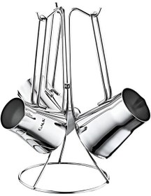 Resim OMS 7034 Çelik Cezve Takımı 4 Parça Silver 