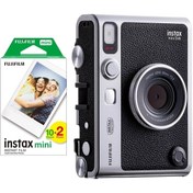 Resim Instax Mini Evo Kahverengi Fotoğraf Makinesi ve 20'li Film Fujifilm