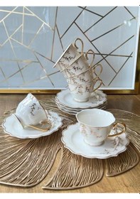 Resim Türk Kahve Fincanı Evora 6 Kişilik 12 Parça 