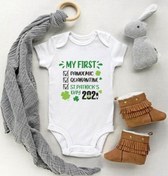 Resim Tuğbababy Baby My Fırst Pandemıc 2021 Desenli Organik Body Kız Erkek Beyaz 